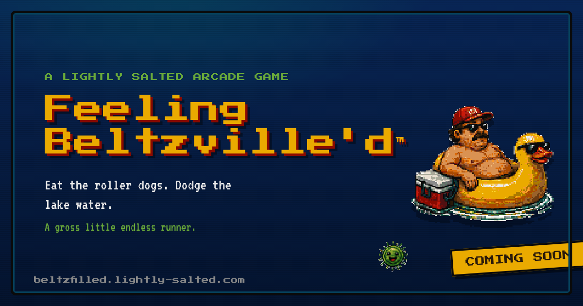 Feeling Beltzville'd pixel-art title card